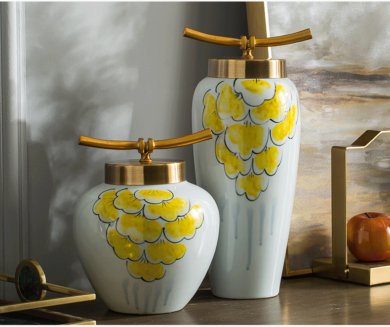 Jingdezhen ceramic vase Nordic I and contracted decorate furnishing articles creative floret bottle desktop flower arranging pottery vase
