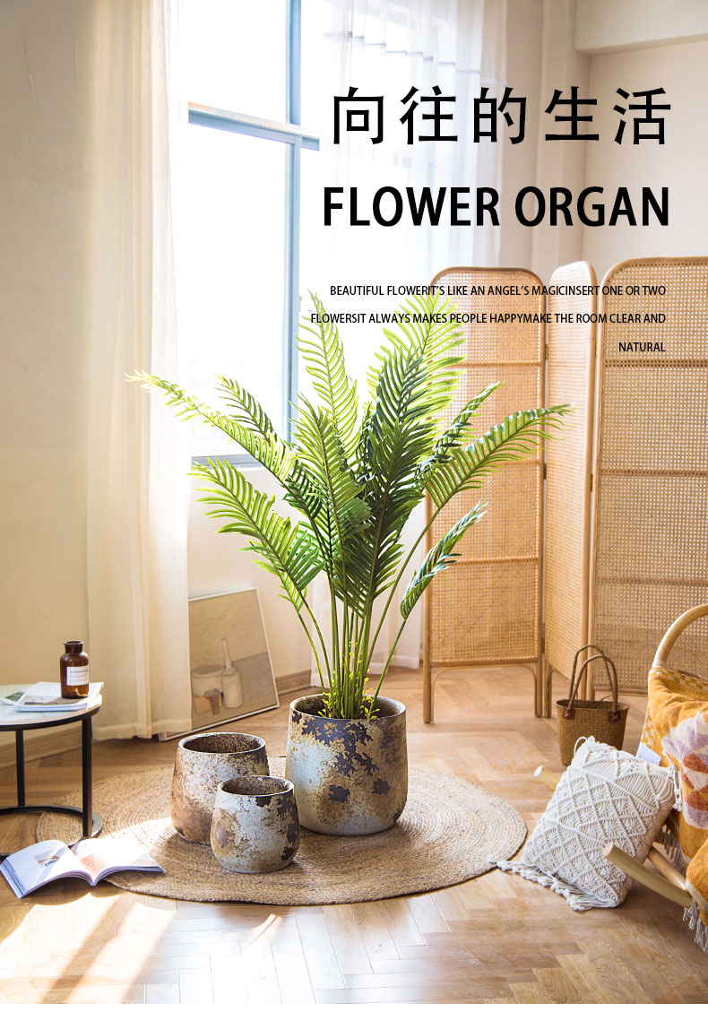Jingdezhen ceramic flower pot large sitting room bedroom ground green the plants dried flowers adornment restoring ancient ways furnishing articles of large diameter vase