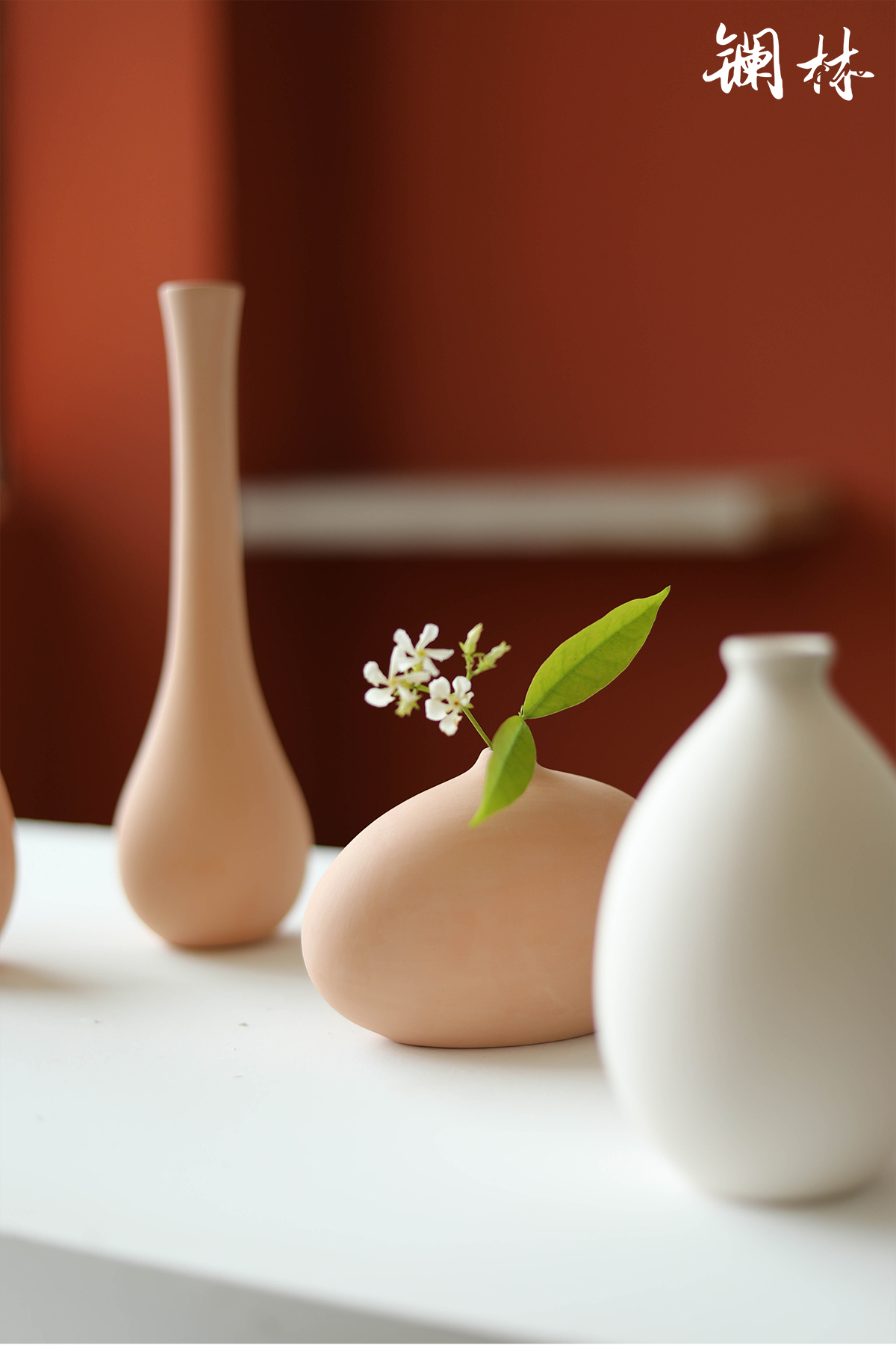 Ins wind ceramic vase wabi-sabi wind soft outfit furnishing articles sitting room flower arranging, Nordic floret bottle clay grain embryo restoring ancient ways