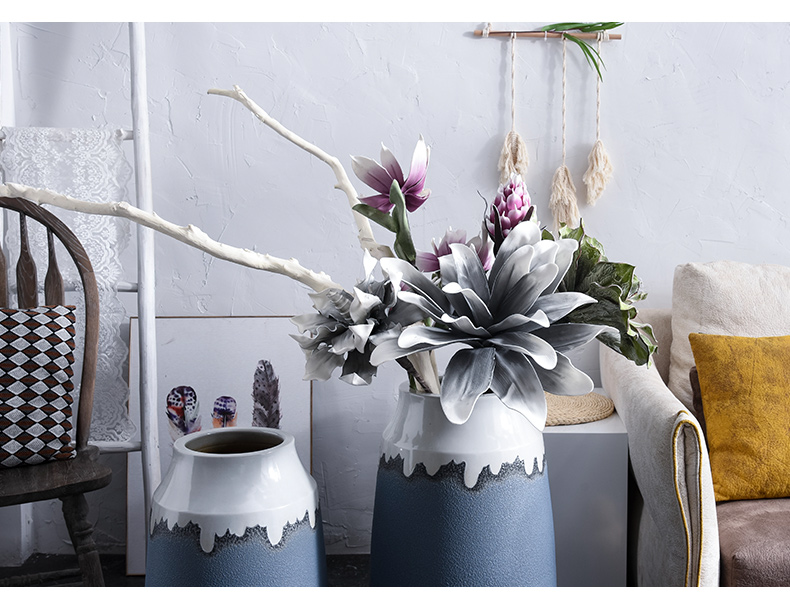 The modern ceramic vase sitting room ground adornment furnishing articles flower implement dried flowers EVA terms simulation flower arranging flowers