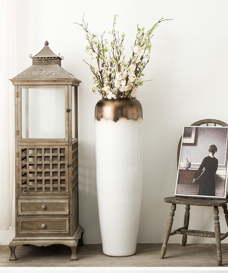 Jingdezhen ceramic large vases, flower arranging ground dry flower flower arranging hotel furnishing articles, the sitting room porch decoration decoration