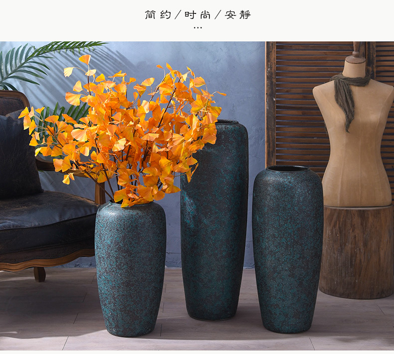 Restoring ancient ways of large ceramic vase do old furnishing articles dried flower arranging flowers sitting room adornment hotel courtyard coarse some ceramic pot