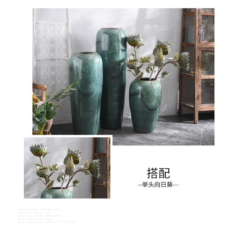 The modern ceramic large vases, artificial flowers, simulation flowers, furnishing articles sitting room living room decoration flower arranging dried flower bouquet