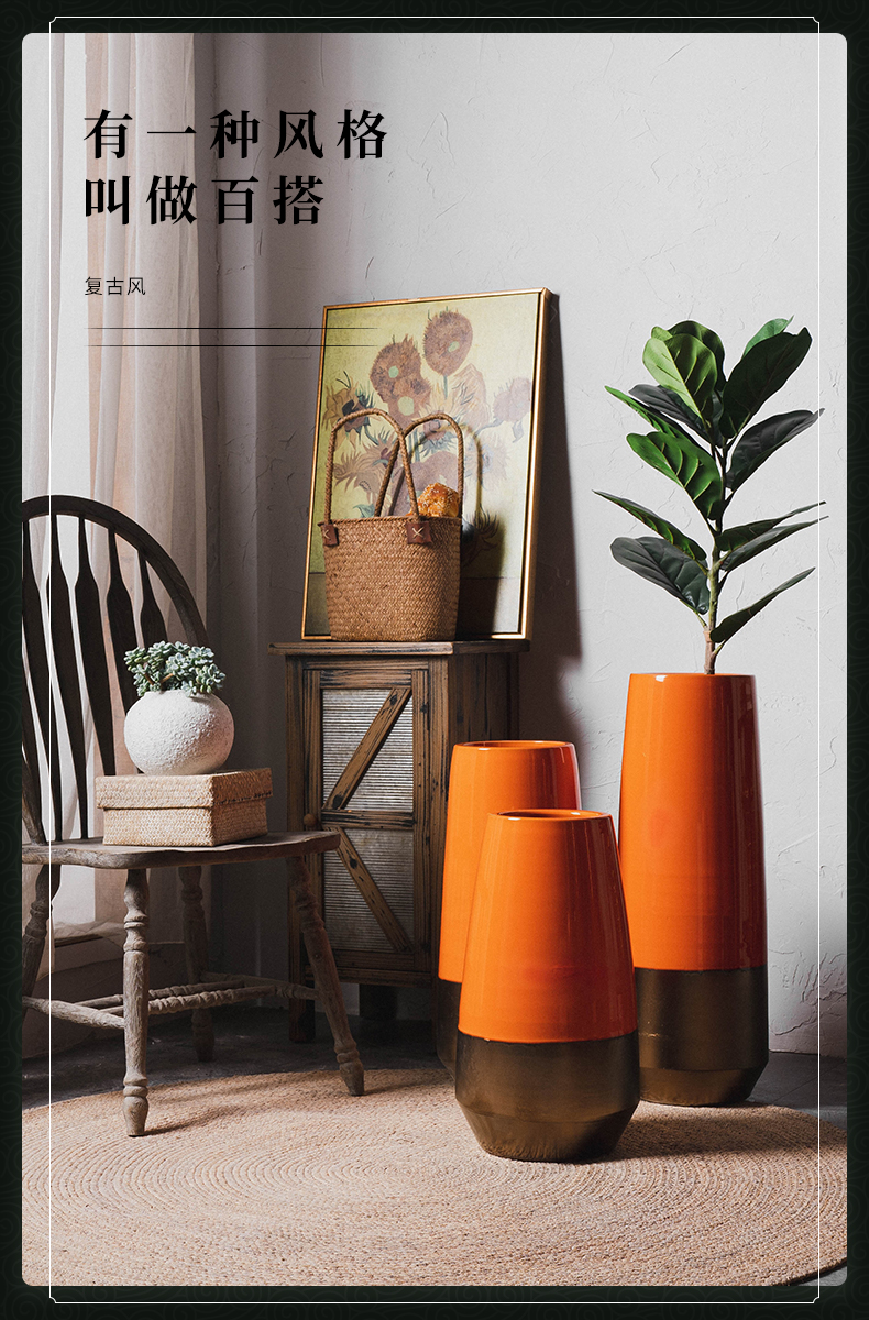 North European style of large vase furnishing articles dried flower arranging flowers sitting room adornment gulp creative contracted jingdezhen ceramic bottle