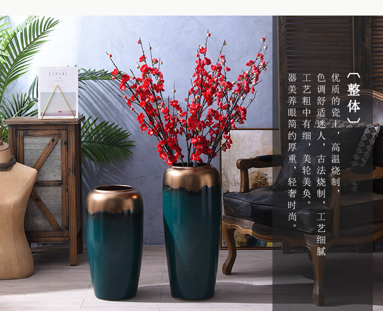 The Nordic contracted jingdezhen ceramic vase landing place dried flower arranging flowers sitting room decoration household TV ark, adornment