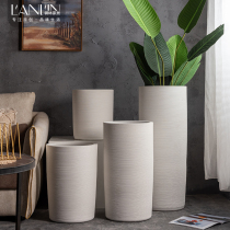 Nordic minimalist creative flowerpot ceramic large clearance home living room flower arrangement decoration ornaments white floor vase