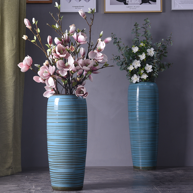 European vase landing large vases, flower arranging jingdezhen ceramic POTS home furnishing articles, the sitting room porch decoration