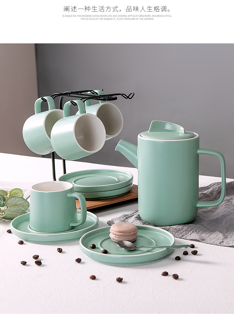 Nordic coffee cup suit household contracted with water glass ceramic cups and saucers ultimately responds cup camellia tea in the afternoon