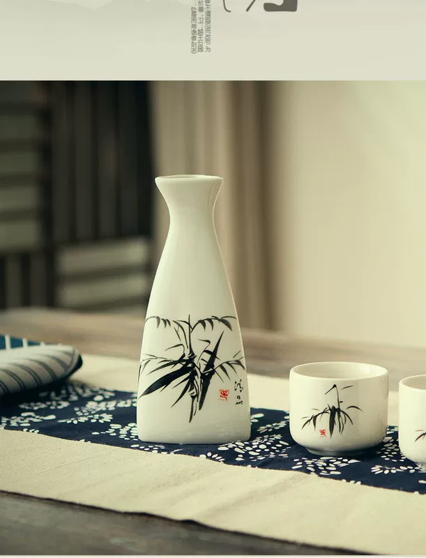 Rượu sake Nhật Bản phù hợp với gốm sứ Phong cách Nhật Bản thiết lập rượu mạnh phong cách cổ xưa ly thủy tinh ly rượu một ly - Rượu vang