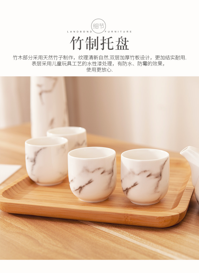 Japanese household kung fu tea sets suit ceramic water with the sitting room the teapot teacup kettle of water glass tea table