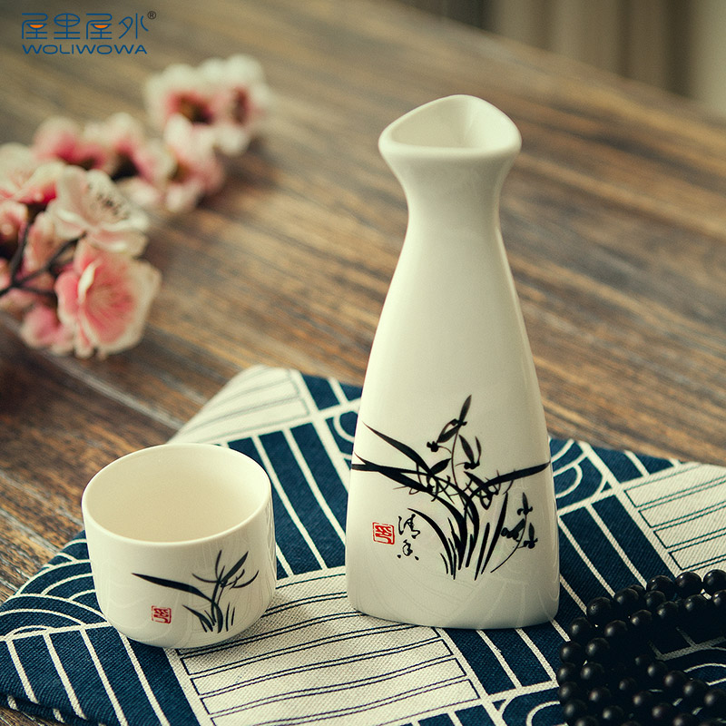 Creative ancient ceramic wine wine suits for domestic hip Chinese drinking glass ceramic liquor cup a cup