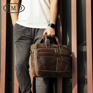 Перегружен сумасшедший конская ручной работы кожаные мужской сумочку плечо бизнес Официальный документ компьютер почтальон горизонтально мужской пакет