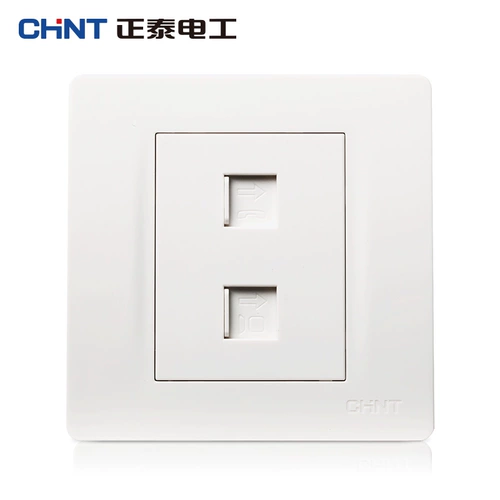 Zhengtai Electric New Product 86 Стеновой выключатель New7n Ivory White Phone+Computer Socket