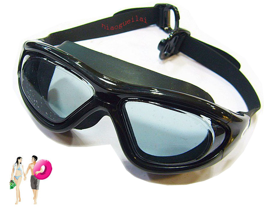 Quality leakproof male and female swimming semi-mask-type fog-proof swimming mirror diving mirror windproof mask B2-1 # A