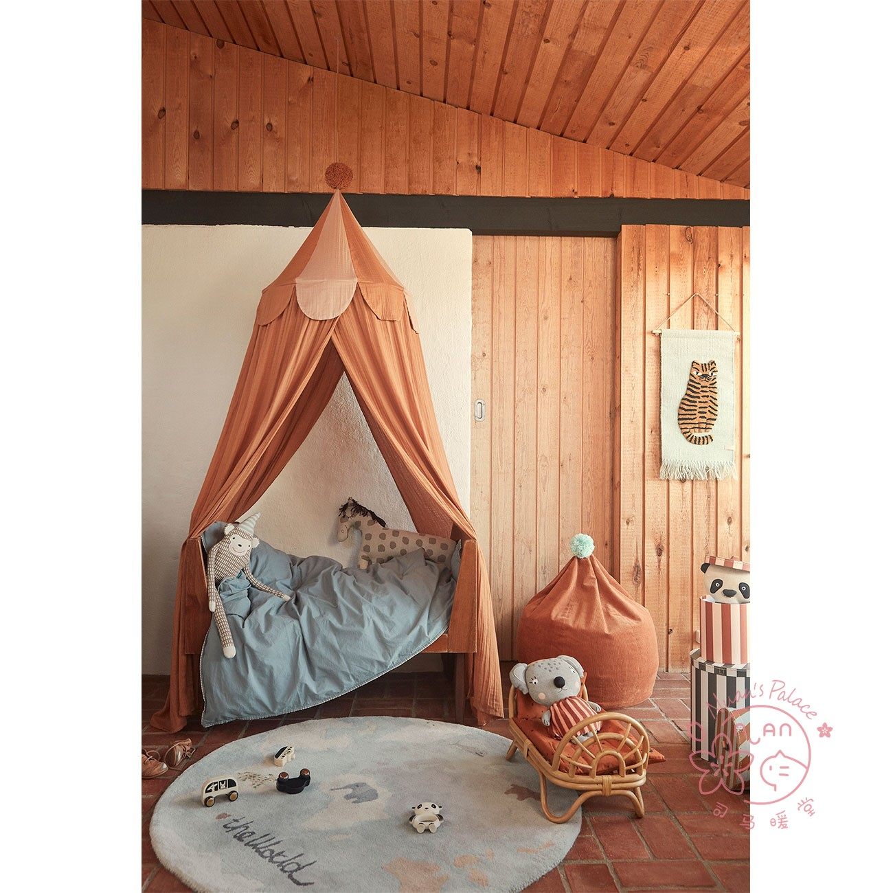 Sima Nuantang OYOY Baby Children's Bed Mantle Bed Curtain Childlike Children's Room Decoration Nordic Ins Wind Mosquito Net