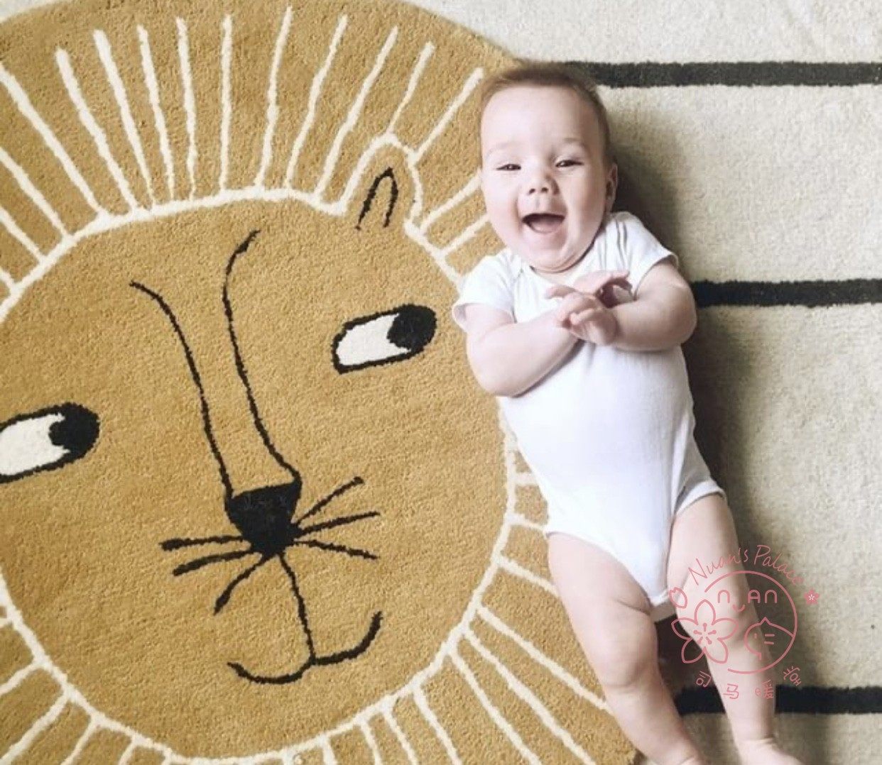 Partial Spot Division Horse Warm Hall OYOY Nordic ins Wind Rainbow Lion wool Carpet Children's Room Decoration