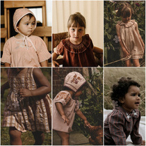 Department of Sama Warm Apolina Domestic Spot Hemed Baby Children Retro Handmade Embroidered Dress Hat