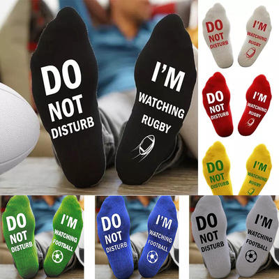 Spring and winter letters tube socks football games rugby foot letters socks men's sports socks INS tide socks