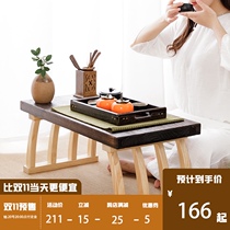 Solid Wood low table tatami table floating window small coffee table balcony bedroom small kang table Japanese Zen tea table tea table