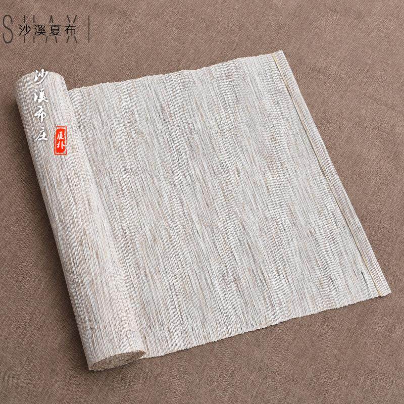 Pure Artisanal HEMP TABLE FLAG TEA MAT TEA MAT TEA MAT HEMP WHITE FIELDS BLUE DYEING SUMMER CLOTH TEA ROOM CREATIVE DECORATIVE TABLE CLOTH DINING BANNER-Taobao