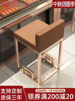 Stainless steel front desk bar chair home chair jewelry chair jewelry shop stool bar cashier counter chair