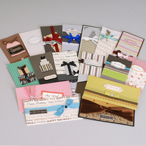 Ihe-style court style greeting card handmade ribbon rhinestone universal card romantic blessing card