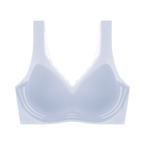 Seamless underwear for women with large breasts and small breasts gathered summer thin cool ice silk sports all-in-one beautiful vest style bra