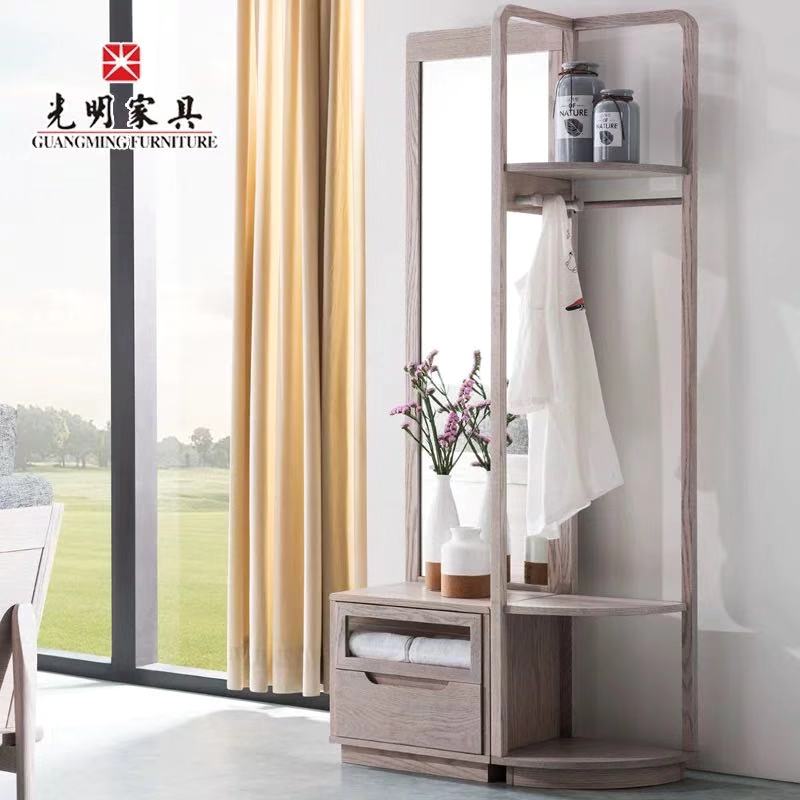 Bright furniture Living room furniture Nordic solid wood hall cabinet hall cabinet combination