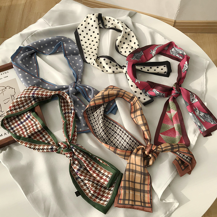 3% Hitch Shirt Or Tie Bag both Giant and good-looking Temperamers Trendy Korean Wind Printed Square Silk Scarves