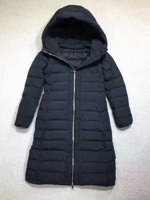 Down emperor French style simple zipper fashion legs black women's down jacket