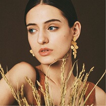 Superior Sense Earrings Hyperbolic Fashion Personality Web Red Design Sensation of irregular European and American earrings Retro Asymmetry