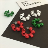 BV Cold Wind Color Thender Curning Серьги с высоким уровнем личности сетевая красная мода C -обработка