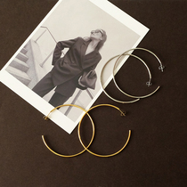 Fa-style classic large circle earrings minimalist trendy hyperbolic fine earrings water original Hisubnet red homo hoops tide