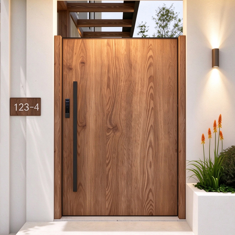 Aluminum Alloy Wood-Grain Aluminum Courtyard Door, Wrought Iron Wood-Grain Villa Gate, Garden Door, Single/Double Opening for Yard Aluminum Alloy Wood-Grain Aluminum Courtyard Door, Wrought Iron Wood-Grain Villa Gate, Garden Door, Single/Double Opening for Yard