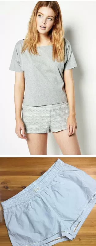 Chọn quần short pijama quần áo ngủ mùa hè của phụ nữ Anh J - Quần tây