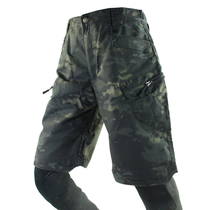 Rhino rhinoceros 2021 Summer new shorts MCBK dark night male overalls Multi-bag waist circumference adjustable