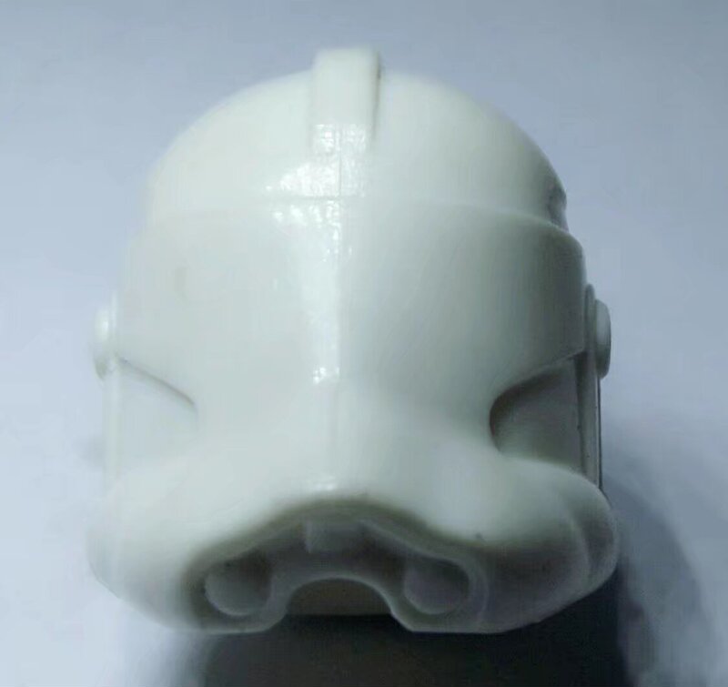Third-Party Helmet White Star Wars Clone Trooper White Soldier Commander Officer Minifigure Hat Accessories Bounty Hunter
