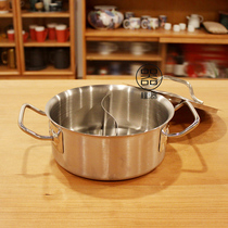 304 stainless steel Mandarin duck hot pot single hot pot thick lamb soup pot gas induction cooker Universal
