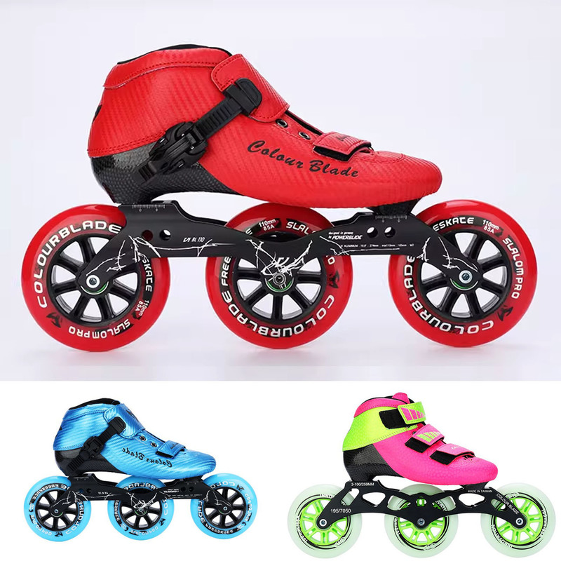 Escalade Professional Racing Children's Large Three-Wheel Roller Skates Ice Skates Speed Skates Adult Carbon Fiber Speed Skates