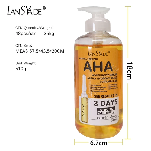 500 мл витамина C & VE Face Face Serum VC Фрудовая кислота Ярко -сваренчик