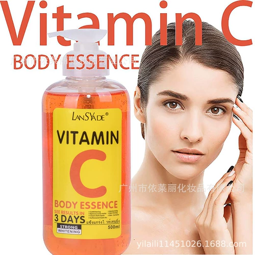 500 мл витамина C & VE Face Face Serum VC Фрудовая кислота Ярко -сваренчик