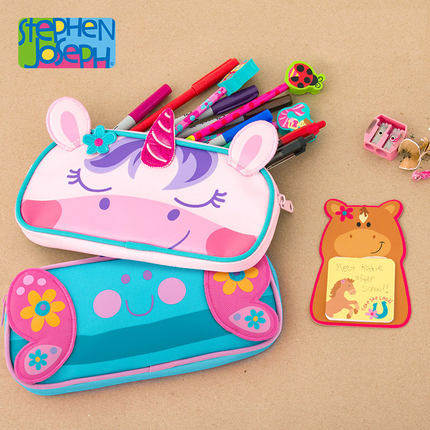 American Stephen joseph Little Stephen Elementary school children's pen bag Children's men and women Jane about cute 3D styling