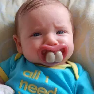 American Billy-Bob funny buck tooth incisor pacifier funny baby pacifier delivery box