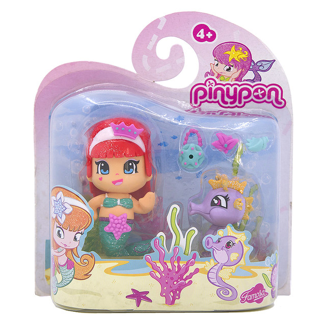 FAMOSA PINYPON mini mermaid Princess doll ສັດທະເລ dolphin seahorse pet