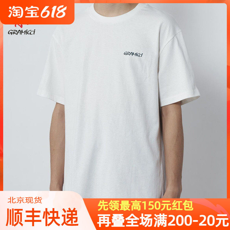 Spot GRAMICCI Little Wild Man New Trend Casual Minimalist Easy to embroider male short sleeve T-shirt G2SU-T010