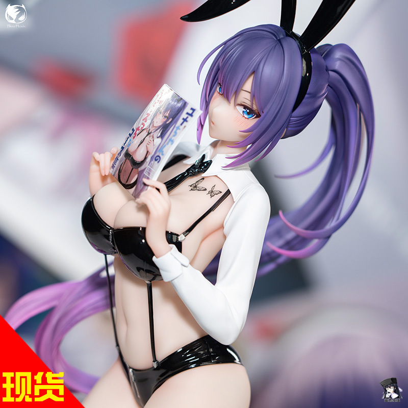 Bearpanda Biya Yuna Figure Standing Purple Ponytail 1/4 Bunny Girl Model Bearpanda Cute and Hot