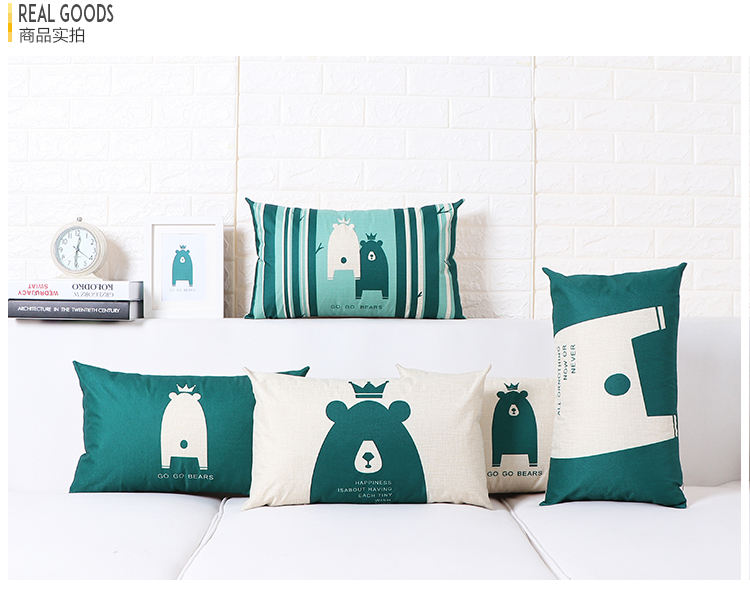 gối hình chữ nhật bao gồm trên ghế sofa bông thắt lưng văn phòng gối đệm bao gồm tàu ​​chở ô tô với bộ tựa lưng gối của lanh - Trở lại đệm / Bolsters gối ôm ghế sofa