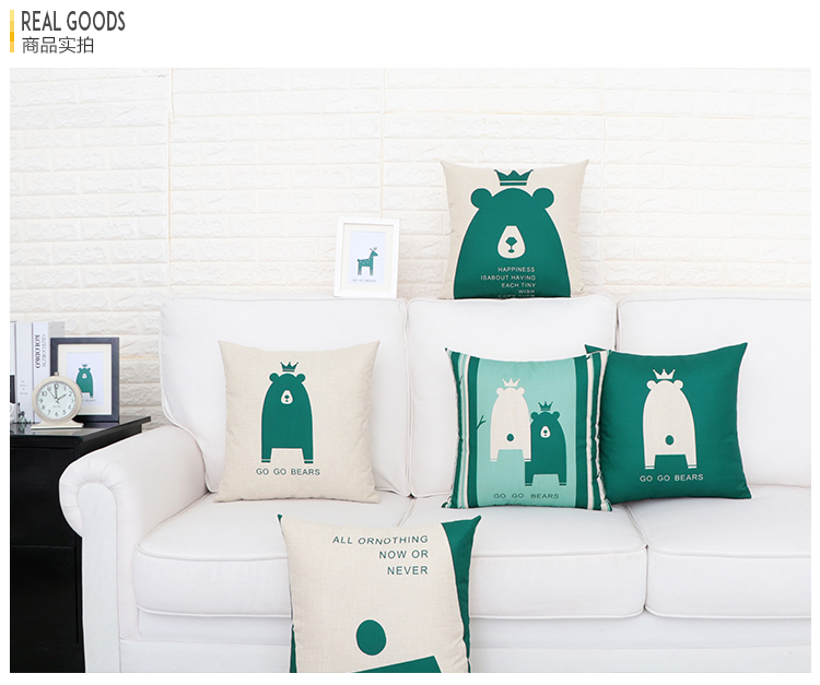 Bắc Âu cotton và lanh gối sofa đệm ghế xe trở lại đệm văn phòng gối hiện đại tối giản gối vuông ghế sofa tựa lưng