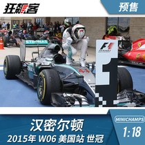 F1 racing model pendulum piece 1:18 Mini-cut Mercedes Hamilton 2015 W06 USA