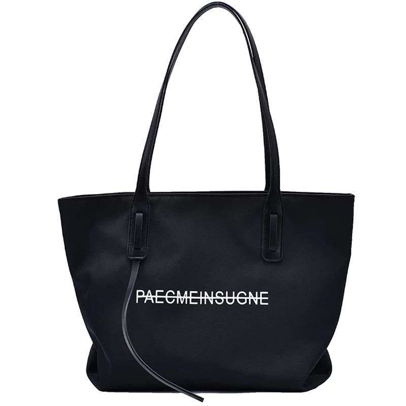 Demi-season capacious shoulder bag